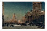Gendarmenmarkt in Winter, 1857 by Eduard Gartner