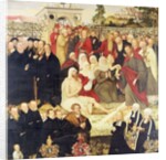 Reformers' group at a miracle by Lucas the Younger (after) Cranach