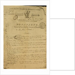 Instructions to soldiers issued by Napoleon as General of the Italian Army, 20th May 1796 by French School