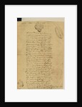 Napoleon's Birth Certificate, 1769 by French School