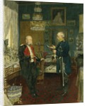 Bismarck with Emperor Wilhelm I in a room in the Unter den Linden palace, Berlin by Konrad Siemenroth