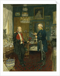 Bismarck with Emperor Wilhelm I in a room in the Unter den Linden palace, Berlin by Konrad Siemenroth