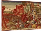 Moses parting the Red Sea, image from the Luther Bible by German School