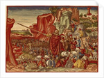 Moses parting the Red Sea, image from the Luther Bible by German School