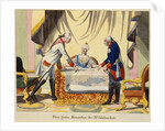 Joseph II of Austria, Catherine the Great of Russia and Frederick II of Prussia, 1772 by German School