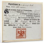 Billeting voucher, 1759 by German School