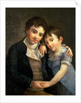 Portrait of Karl Thomas and Franz Xaver, the two sons of Wolfgang Amadeus Mozart, 1798 by Hans Hansen