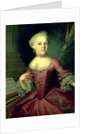 Maria-Anna Mozart, called 'Nannerl', sister of Wolfgang Amadeus Mozart, 1763 by Peter Anton Lorenzoni