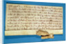 A formal protest over the anointment of Henry III in Gloucester, written by the Papal Legate, Cardinal Gualo, 1218 by Italian School