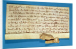 A formal protest over the anointment of Henry III in Gloucester, written by the Papal Legate, Cardinal Gualo, 1218 by Italian School