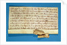 A formal protest over the anointment of Henry III in Gloucester, written by the Papal Legate, Cardinal Gualo, 1218 by Italian School