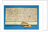 A formal protest over the anointment of Henry III in Gloucester, written by the Papal Legate, Cardinal Gualo, 1218 by Italian School
