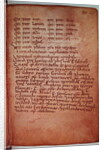 Ms 11.6.32 Charter issued to the clerics of Deer, by King David from 'The Book of Deer' by School Scottish