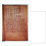 Ms 11.6.32 Charter issued to the clerics of Deer, by King David from 'The Book of Deer' by School Scottish