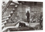 Caged prisoners on route to Botany Bay by English School