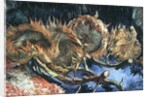 Four sunflowers gone to seed, 1887 by Vincent van Gogh