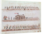 Three sketches depicting events in American history by Lewis Miller