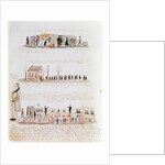 Three sketches depicting religious scenes in America by Lewis Miller