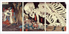 Mitsukini Defying the Skeleton Spectre, c.1845 by Utagawa Kuniyoshi