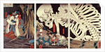 Mitsukini Defying the Skeleton Spectre, c.1845 by Utagawa Kuniyoshi