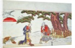 Jo and Uba, the spirits of the pine tree, 19th century by Shunsen