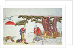 Jo and Uba, the spirits of the pine tree, 19th century by Shunsen