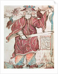 Odin, with his two crows, Hugin and Munin by Icelandic School