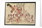 B.R. 232 fol.70r A human sacrifice from the Codex Magliabechiano by Aztec