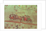 Catalan Atlas, detail showing the family of Marco Polo travelling by camel caravan by Spanish School