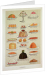 Sweets, colour plate from Mrs Beeton's Everyday Cookery and Housekeeping Book, pub.1890 by Anonymous