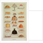 Sweets, colour plate from Mrs Beeton's Everyday Cookery and Housekeeping Book, pub.1890 by Anonymous