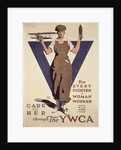 For Every Fighter a Woman Worker, 1st World War YWCA propaganda poster by Adolph Treidler