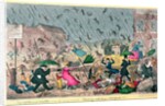 Very Unpleasant Weather, or the Old Saying verified 'Raining Cats, Dogs and Pitchforks!', pub. by G. Humphrey, 1820 by George Cruikshank