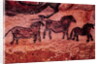 Rock painting of tarpans, c.17000 BC by Prehistoric Prehistoric