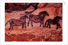 Rock painting of tarpans, c.17000 BC by Prehistoric Prehistoric