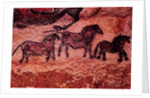Rock painting of tarpans, c.17000 BC by Prehistoric Prehistoric