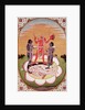 Icon of Chinnamasta, the Mahavidya arising from the joined bodies of the Originating Couple, Kangra, c.1800 by Indian School