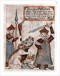 The Norse god Tyr losing his hand to the bound wolf, Fenrir by Icelandic School