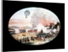 The French observation balloon 'L'Entreprenant' hovering above the Battle of Fleurus, 1794 by French School