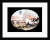 The French observation balloon 'L'Entreprenant' hovering above the Battle of Fleurus, 1794 by French School