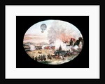 The French observation balloon 'L'Entreprenant' hovering above the Battle of Fleurus, 1794 by French School