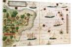 Brazil from the 'Miller Atlas' by Pedro Reinel, c.1519 by Portuguese School