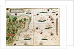 Brazil from the 'Miller Atlas' by Pedro Reinel, c.1519 by Portuguese School