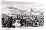 View from Avebury steeple of Silbury Hill by William Stukeley