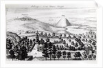 View from Avebury steeple of Silbury Hill by William Stukeley