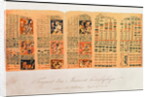 Copy of a fragment of the Dresden Codex showing Mayan astronomical calculations by School Mexican