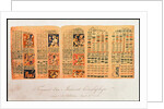 Copy of a fragment of the Dresden Codex showing Mayan astronomical calculations by School Mexican