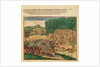 Battle between the Indians and the Spanish in which the Spanish colonel was beaten to death by Theodor de Bry