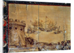 Cortes sails for Mexico, 1518 by Spanish School