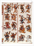 Mexican codex showing the genealogy of the Aztec civilisation by Mexican School